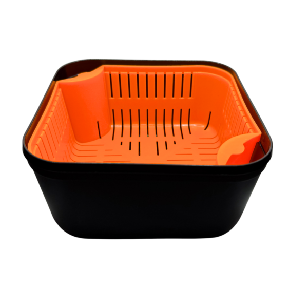 POJEMNIK KUWETA Z SITKIEM DO ODSĄCZANIA PELLETU 2w1 17x17x9  1,8l r. L - obrazek 4