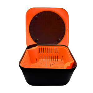 POJEMNIK KUWETA Z SITKIEM DO ODSĄCZANIA PELLETU 2w1 17x17x9  1,8l r. L