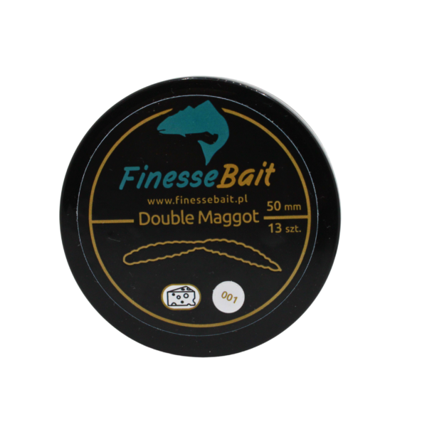 FINESSE DUBLE MAGGOT 50MM NA PSTRĄGA BIAŁY GUMY PRZYNĘTY ZAPACHOWE W SŁOIKU - obrazek 3