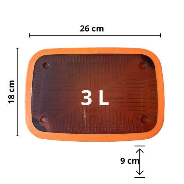 ZESTAW 2w1 POJEMNIK + SITKO 3L KUWETA DO ODSĄCZANIA PELLETU 26X18X9 - obrazek 2