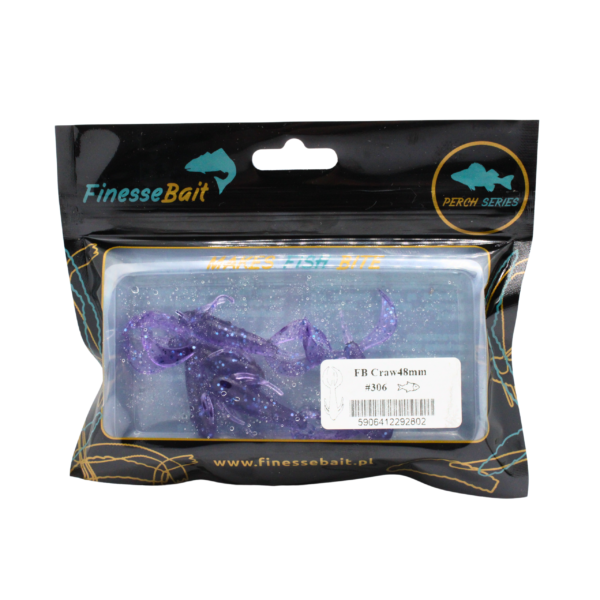 GUMA RACZEK NA OKONIA Z ZAPACHEM FINESSE BAIT CRAW 48 PLUM DENATURAT FIOLET - obrazek 3