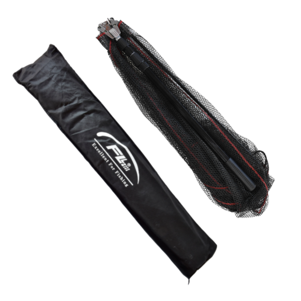 PODBIERAK WĘDKARSKI Z GUMOWANĄ SIATKĄ SKŁADANY 60CM 2,2M - obrazek 3
